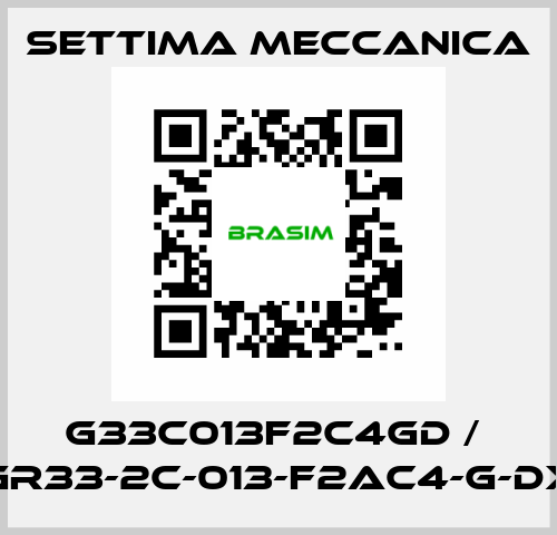 G33C013F2C4GD /  GR33-2C-013-F2AC4-G-DX Settima Meccanica