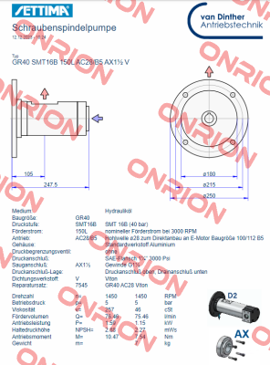 GR40 SMT 16B 150L AC28/B5 AX11/2" V-big