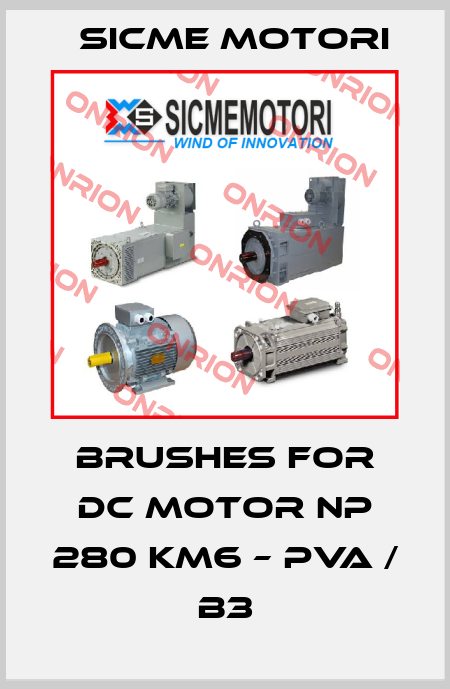 Brushes for DC motor NP 280 KM6 – PVA / B3 Sicme Motori