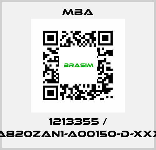 1213355 / MBA820ZAN1-A00150-D-XXXXX MBA