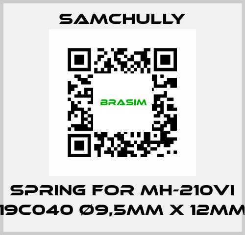 spring for MH-210VI 19C040 Ø9,5mm x 12mm Samchully