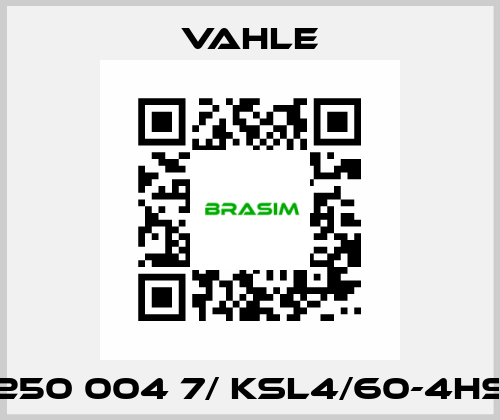 250 004 7/ KSL4/60-4HS Vahle