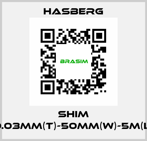 SHIM 0.03MM(T)-50MM(W)-5M(L) Hasberg