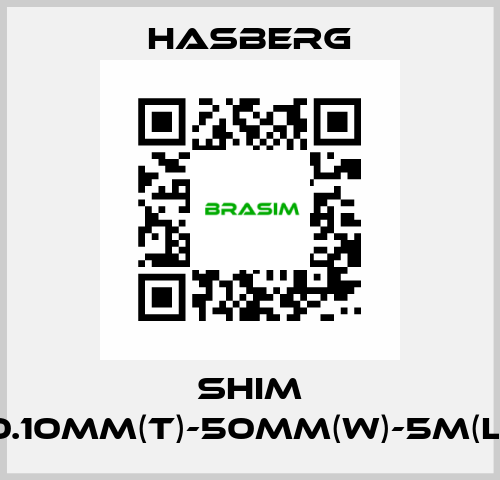 SHIM 0.10MM(T)-50MM(W)-5M(L) Hasberg