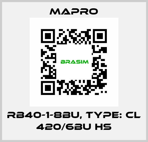 RB40-1-8BU, Type: CL 420/6BU HS Mapro