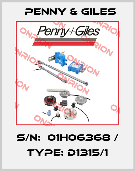 S/N:  01H06368 / TYPE: D1315/1 Penny & Giles
