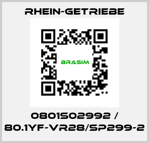 0801S02992 / 80.1YF-VR28/Sp299-2 Rhein-Getriebe