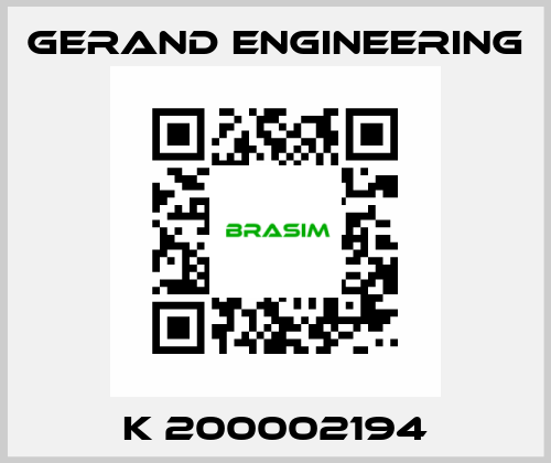 K 200002194 Gerand Engineering