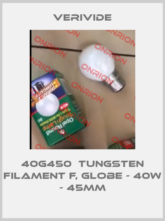 40G450  Tungsten Filament F, Globe - 40W - 45mm-big