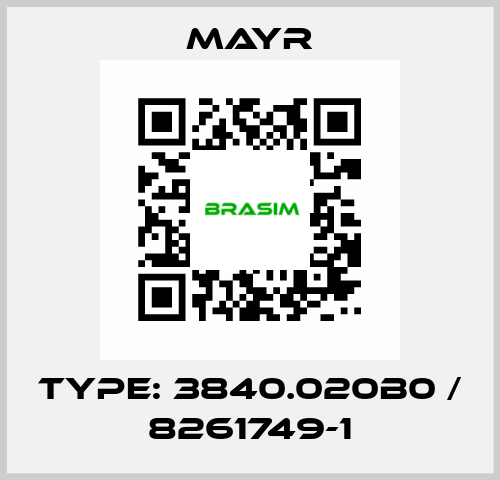 Type: 3840.020B0 / 8261749-1 Mayr