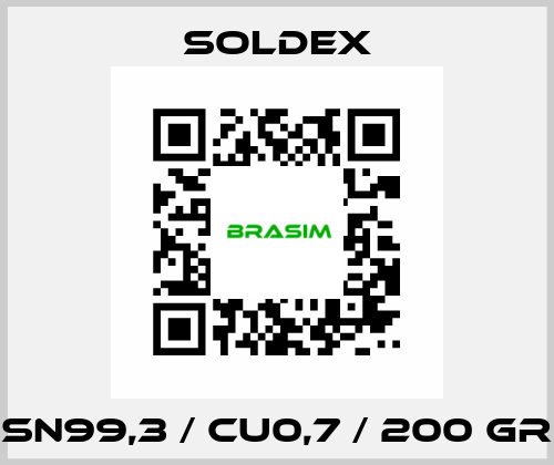 SN99,3 / CU0,7 / 200 gr SOLDEX
