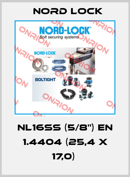 NL16SS (5/8") EN 1.4404 (25,4 x 17,0)  Nord Lock