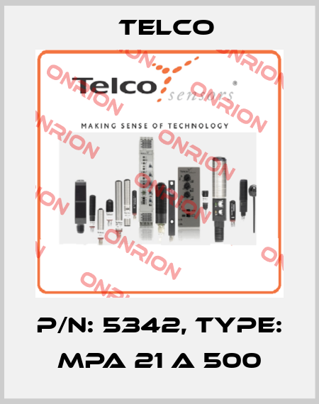 p/n: 5342, Type: MPA 21 A 500 Telco