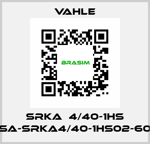 SRKA  4/40-1HS (SA-SRKA4/40-1HS02-60) Vahle