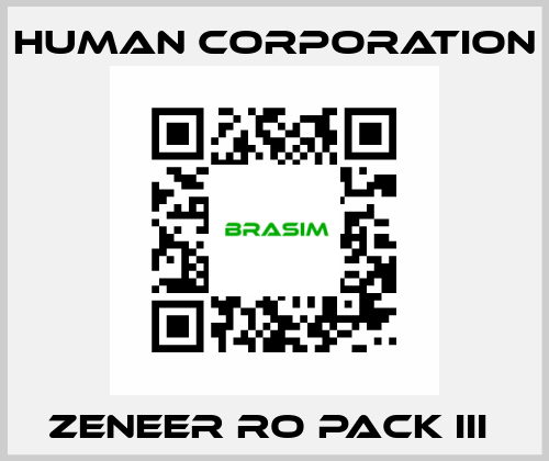 ZENEER RO PACK III  Human Corporation