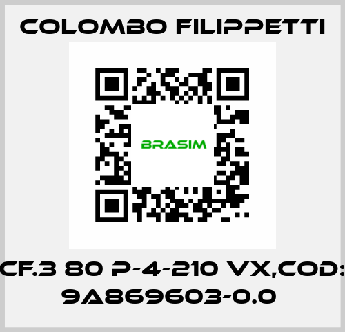 CF.3 80 P-4-210 VX,Cod: 9A869603-0.0  Colombo Filippetti