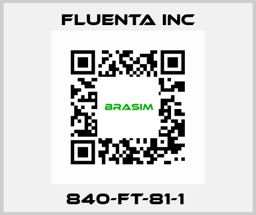 840-FT-81-1  Fluenta Inc