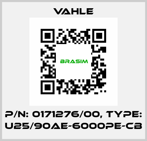 P/n: 0171276/00, Type: U25/90AE-6000PE-CB Vahle