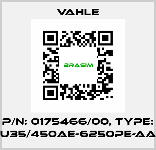 P/n: 0175466/00, Type: U35/450AE-6250PE-AA Vahle