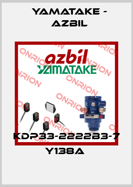 KDP33-2222B3-7 Y138A  Yamatake - Azbil