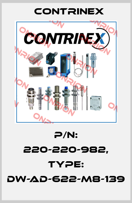 p/n: 220-220-982, Type: DW-AD-622-M8-139 Contrinex