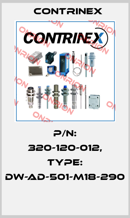 P/N: 320-120-012, Type: DW-AD-501-M18-290  Contrinex