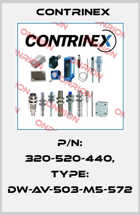 p/n: 320-520-440, Type: DW-AV-503-M5-572 Contrinex