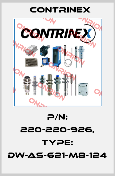 p/n: 220-220-926, Type: DW-AS-621-M8-124 Contrinex