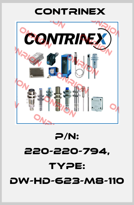 p/n: 220-220-794, Type: DW-HD-623-M8-110 Contrinex