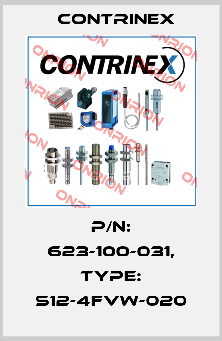 p/n: 623-100-031, Type: S12-4FVW-020 Contrinex