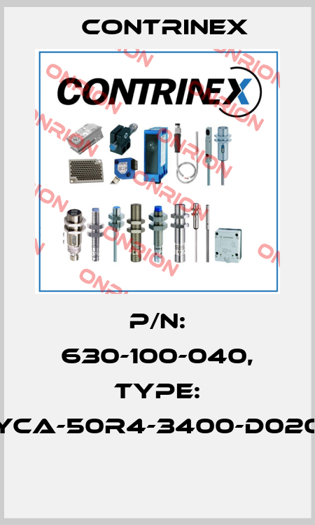 P/N: 630-100-040, Type: YCA-50R4-3400-D020  Contrinex