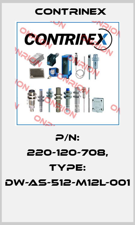 P/N: 220-120-708, Type: DW-AS-512-M12L-001  Contrinex