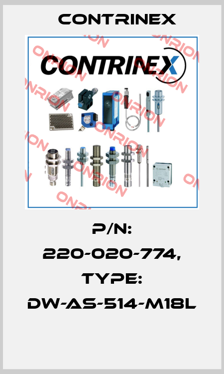 P/N: 220-020-774, Type: DW-AS-514-M18L  Contrinex
