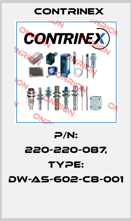 P/N: 220-220-087, Type: DW-AS-602-C8-001  Contrinex