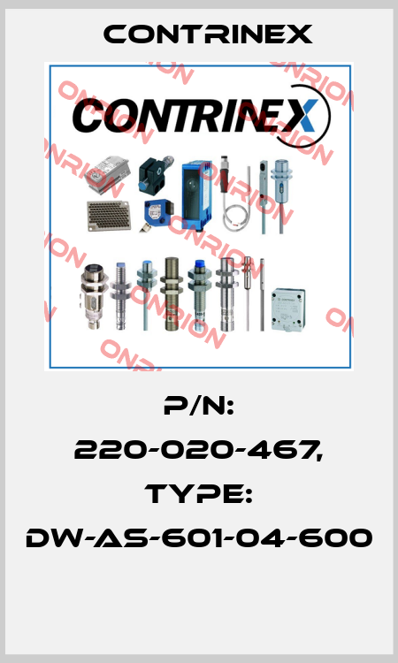 P/N: 220-020-467, Type: DW-AS-601-04-600  Contrinex