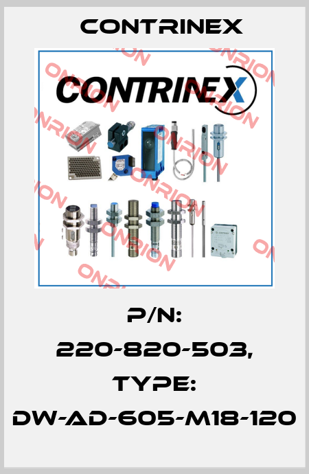 p/n: 220-820-503, Type: DW-AD-605-M18-120 Contrinex
