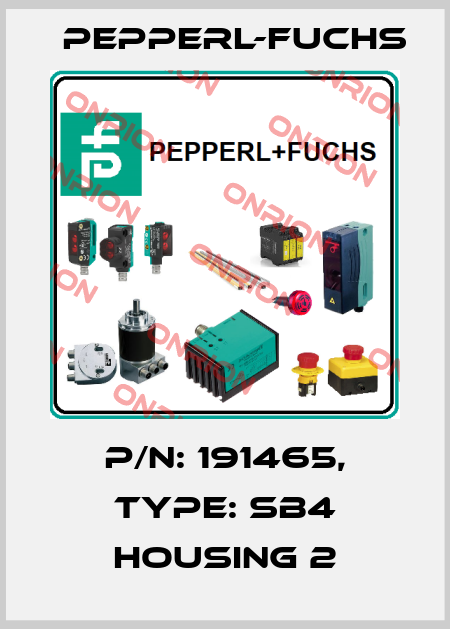 p/n: 191465, Type: SB4 Housing 2 Pepperl-Fuchs