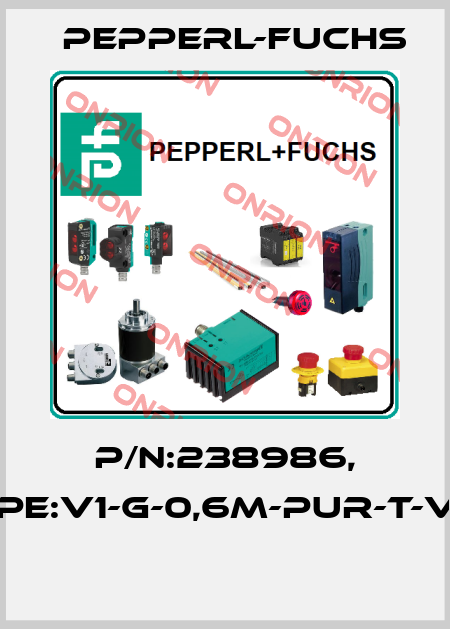 P/N:238986, Type:V1-G-0,6M-PUR-T-V1-G  Pepperl-Fuchs