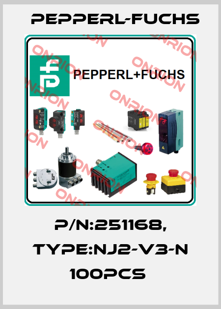 P/N:251168, Type:NJ2-V3-N 100pcs  Pepperl-Fuchs