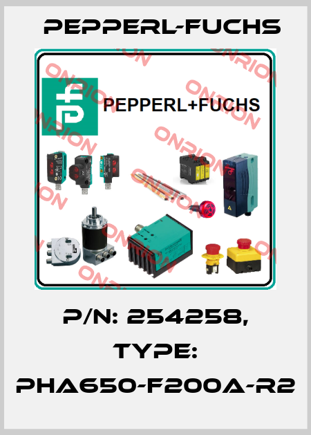 p/n: 254258, Type: PHA650-F200A-R2 Pepperl-Fuchs