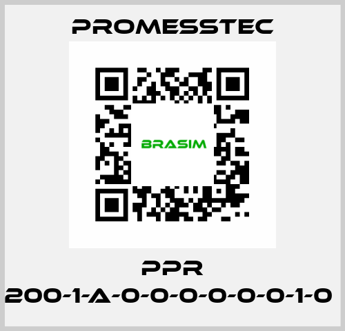 PPR 200-1-A-0-0-0-0-0-0-1-0  Promesstec