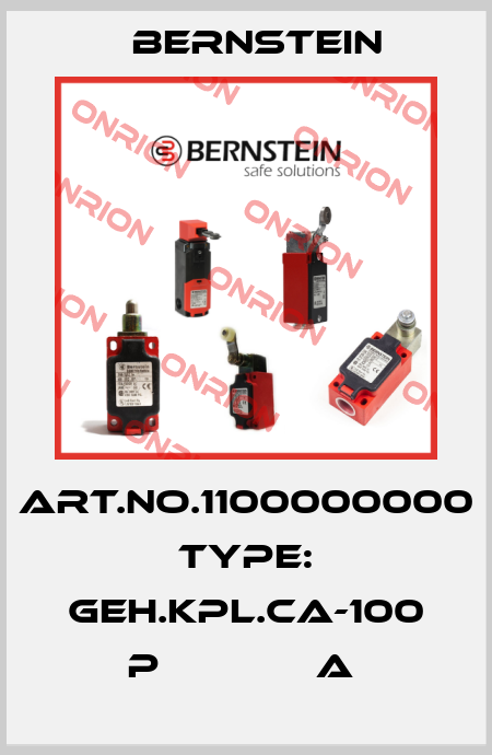 Art.No.1100000000 Type: GEH.KPL.CA-100 P             A  Bernstein
