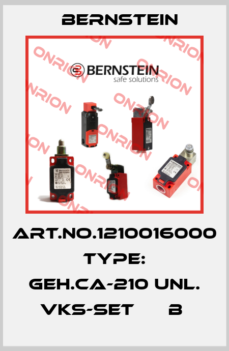 Art.No.1210016000 Type: GEH.CA-210 UNL. VKS-SET      B  Bernstein