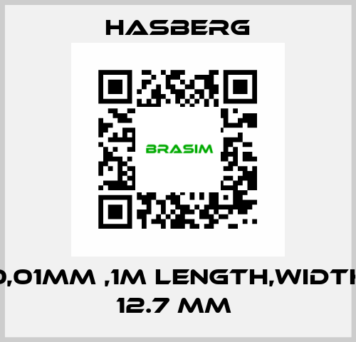 0,01MM ,1M LENGTH,WIDTH 12.7 MM  Hasberg