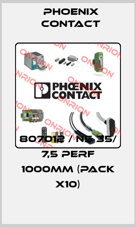 807012 / NS 35/ 7,5 PERF 1000MM (pack x10) Phoenix Contact
