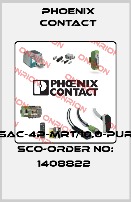 SAC-4P-MRT/10,0-PUR SCO-ORDER NO: 1408822  Phoenix Contact