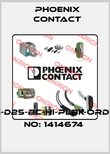 HC-D25-BC-HI-PLBK-ORDER NO: 1414674  Phoenix Contact