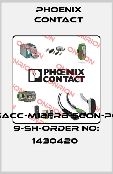 SACC-M12FRB-5CON-PG 9-SH-ORDER NO: 1430420  Phoenix Contact