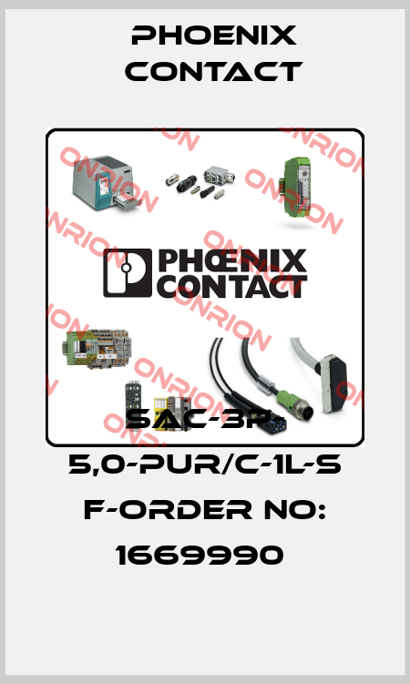 SAC-3P- 5,0-PUR/C-1L-S F-ORDER NO: 1669990  Phoenix Contact