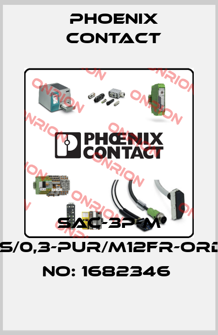 SAC-3P-M 8MS/0,3-PUR/M12FR-ORDER NO: 1682346  Phoenix Contact